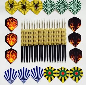 18 Darts with 6 flight styles (3 of each style) 150mm (w/flight)